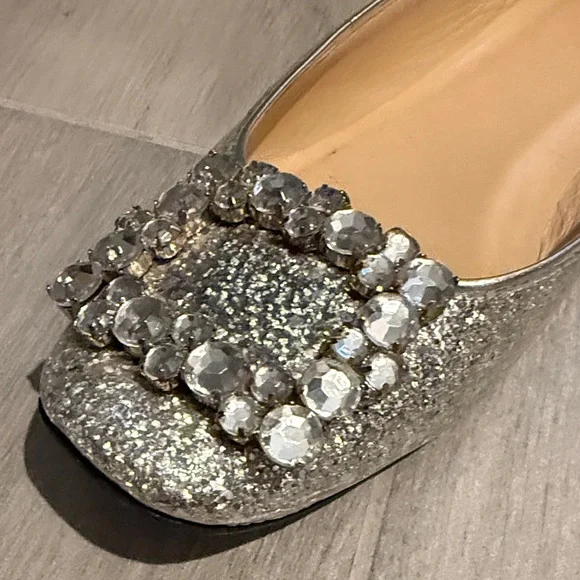 Kate Spade Silver Embellished Flats - Picture 7 of 7